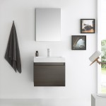 Fresca Nano 24" Gray Oak Modern Bathroom Vanity w/ Medicine Cabinet