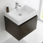 Fresca Nano 24" Gray Oak Modern Bathroom Vanity w/ Medicine Cabinet