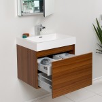 Fresca Nano 24" Teak Modern Bathroom Vanity w/ Medicine Cabinet