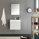 Fresca Nano 24" White Modern Bathroom Vanity w/ Medicine Cabinet