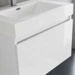 Fresca Mezzo 30" White Wall Hung Modern Bathroom Vanity w/ Medicine Cabinet