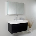 Fresca Mezzo 39" Black Modern Bathroom Vanity w/ Medicine Cabinet