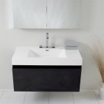 Fresca Mezzo 39" Black Modern Bathroom Vanity w/ Medicine Cabinet