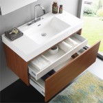 Fresca Mezzo 39" Teak Modern Bathroom Vanity w/ Medicine Cabinet