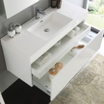 Fresca Mezzo 48" White Wall Hung Modern Bathroom Vanity w/ Medicine Cabinet