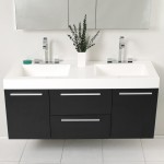 Fresca Opulento 54" Black Modern Double Sink Bathroom Vanity w/ Medicine Cabinet