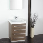 Fresca Livello 24" Gray Oak Modern Bathroom Vanity w/ Medicine Cabinet