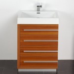 Fresca Livello 24" Teak Modern Bathroom Vanity w/ Medicine Cabinet