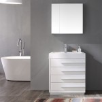 Fresca Livello 24" White Modern Bathroom Vanity w/ Medicine Cabinet