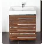 Fresca Livello 30" Walnut Modern Bathroom Vanity w/ Medicine Cabinet