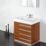 Fresca Livello 30" Teak Modern Bathroom Vanity w/ Medicine Cabinet