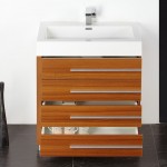 Fresca Livello 30" Teak Modern Bathroom Vanity w/ Medicine Cabinet