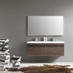 Fresca Largo 57" Gray Oak Modern Bathroom Vanity w/ Wavy Double Sinks