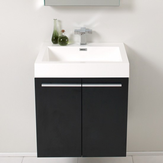 Fresca Alto 23" Black Modern Bathroom Vanity w/ Medicine Cabinet