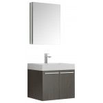 Fresca Alto 23" Gray Oak Wall Hung Modern Bathroom Vanity w/ Medicine Cabinet