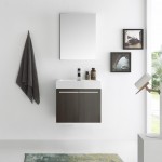 Fresca Alto 23" Gray Oak Wall Hung Modern Bathroom Vanity w/ Medicine Cabinet