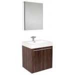 Fresca Alto 23" Walnut Modern Bathroom Vanity w/ Medicine Cabinet