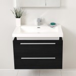 Fresca Medio 32" Black Modern Bathroom Vanity w/ Medicine Cabinet