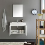 Fresca Vista 30" White Wall Hung Modern Bathroom Vanity w/ Medicine Cabinet