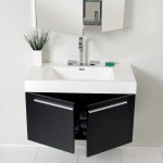 Fresca Vista 36" Black Modern Bathroom Vanity w/ Medicine Cabinet