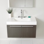 Fresca Vista 36" Gray Oak Modern Bathroom Vanity w/ Medicine Cabinet