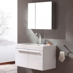 Fresca Vista 36" White Modern Bathroom Vanity w/ Medicine Cabinet