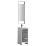 Fresca Allier Rio 16" Ash Gray Modern Bathroom Vanity w/ Mirror