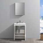 Fresca Allier Rio 24" Ash Gray Modern Bathroom Vanity w/ Medicine Cabinet