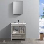 Fresca Allier Rio 30" Ash Gray Modern Bathroom Vanity w/ Medicine Cabinet