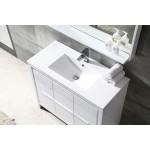 Fresca Allier 40" White Modern Bathroom Vanity w/ Mirror