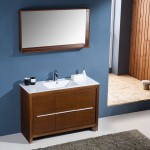 Fresca Allier 48" Wenge Brown Modern Bathroom Vanity w/ Mirror