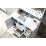 Fresca Allier 48" White Modern Bathroom Vanity w/ Mirror