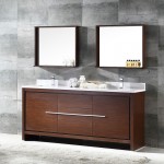 Fresca Allier 72" Wenge Brown Modern Double Sink Bathroom Vanity w/ Mirror