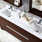 Fresca Allier 72" Wenge Brown Modern Double Sink Bathroom Vanity w/ Mirror