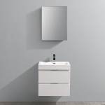 Valencia 24" Glossy White Wall Hung Modern Bathroom Vanity w/ Medicine Cabinet