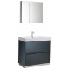 36 Dark Slate Gray Free Standing Modern Bathroom Vanity w/ Medicine Cabinet