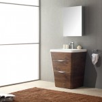 Fresca Milano 26" Rosewood Modern Bathroom Vanity w/ Medicine Cabinet