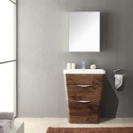 Fresca Milano 26" Rosewood Modern Bathroom Vanity w/ Medicine Cabinet