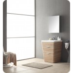 Fresca Milano 26" White Oak Modern Bathroom Vanity w/ Medicine Cabinet