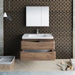 Fresca Tuscany 36" Rosewood Wall Hung Modern Bathroom Vanity w/ Medicine Cabinet