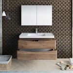 Fresca Tuscany 40" Rosewood Wall Hung Modern Bathroom Vanity w/ Medicine Cabinet