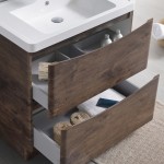 Tuscany 32" Rosewood Free Standing Modern Bathroom Vanity w/ Medicine Cabinet