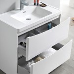 Tuscany 32 Glossy White Free Standing Modern Bathroom Vanity w/ Medicine Cabinet