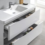 Tuscany 40 Glossy White Free Standing Modern Bathroom Vanity w/ Medicine Cabinet