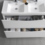 Tuscany 48 White Free Standing Double Sink Bathroom Vanity w/ Medicine Cabinet