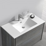 Catania 36" Ocean Gray Wall Hung Modern Bathroom Vanity w/ Medicine Cabinet