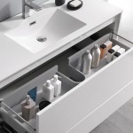 Catania 48" Glossy White Wall Hung Modern Bathroom Vanity w/ Medicine Cabinet