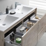 Catania 60 Wood Wall Hung Double Sink Bathroom Vanity w/ Medicine Cabinet