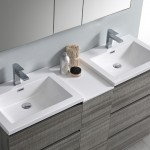 60 Ash Gray Free Standing Dbl Sink Bathroom Vanity, Medicine Cabinet