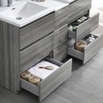 60 Ash Gray Free Standing Dbl Sink Bathroom Vanity, Medicine Cabinet